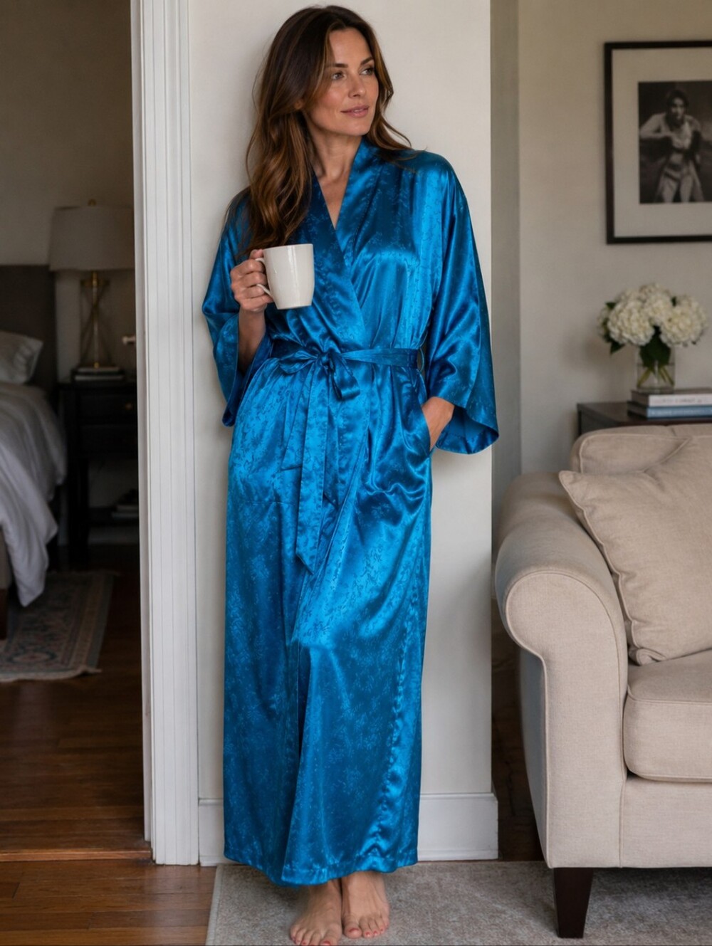 Christian Dior Vintage Lounge Wear Kimono Robe M